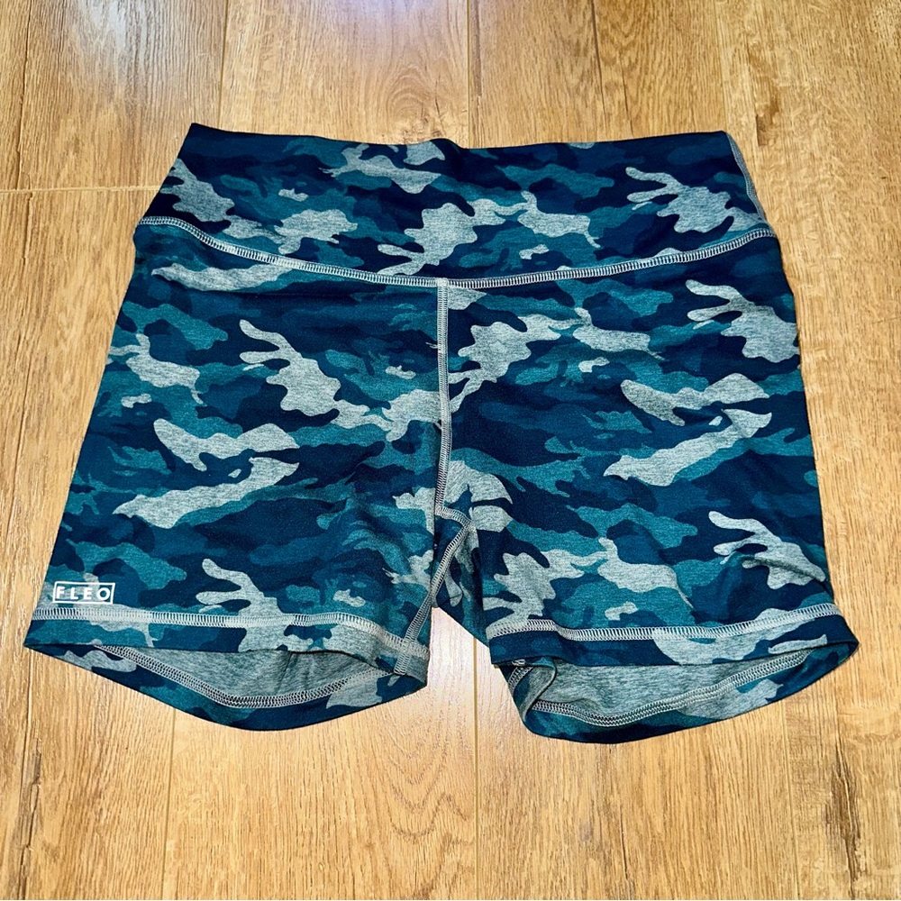 Fleo Goblin Camo Print Athletic Shorts Go Go Large EUC